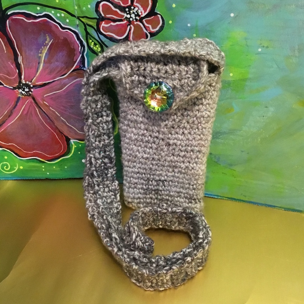 New Handcrafted Crochet Cell Phone purse